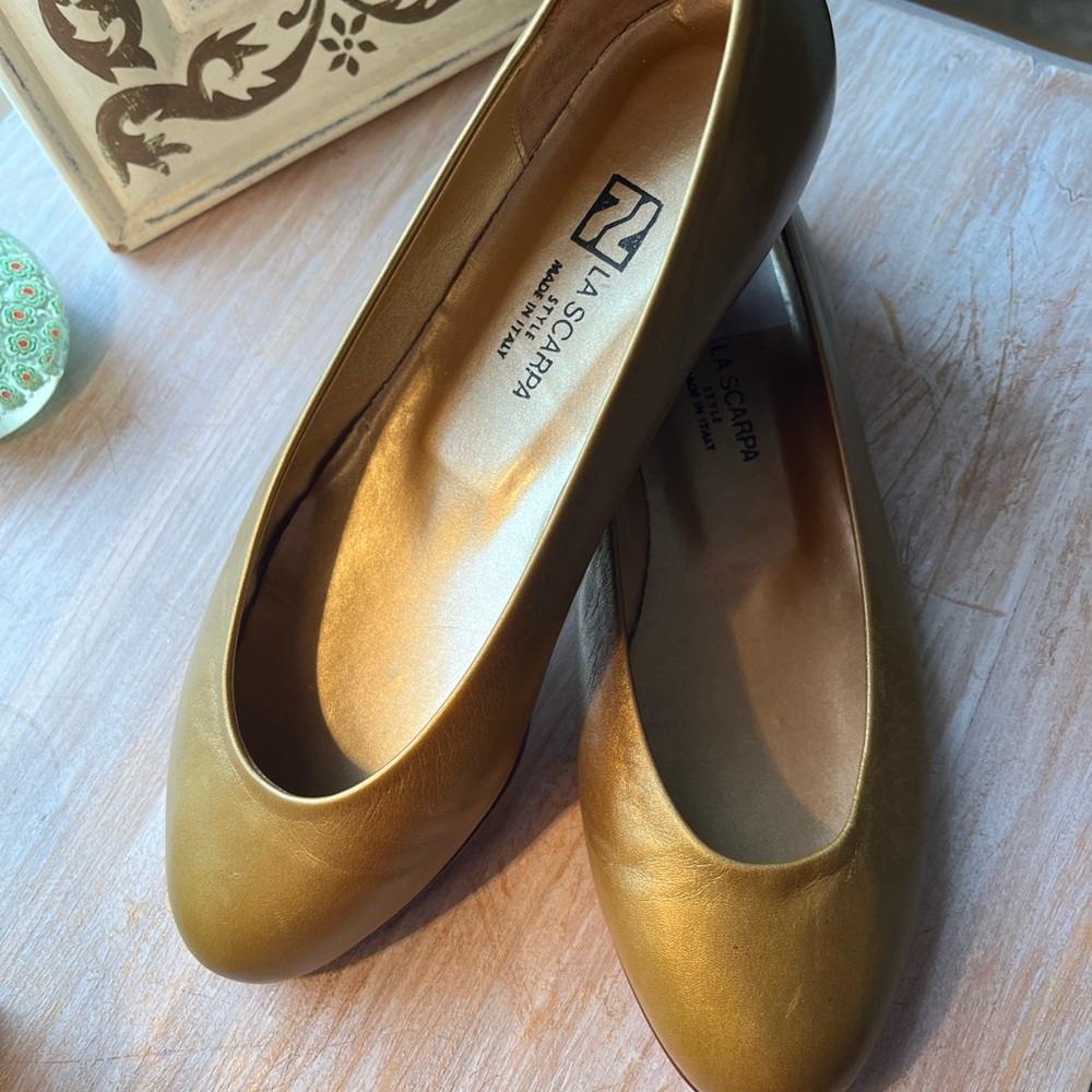 La Scarpa Gold Fine leather ballerinas